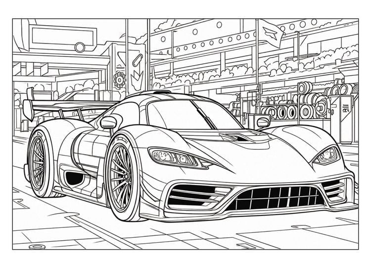 Produktbild: Auto Malbuch f&uuml;r Kinder ab 6 Jahren - Coole Sportwagen