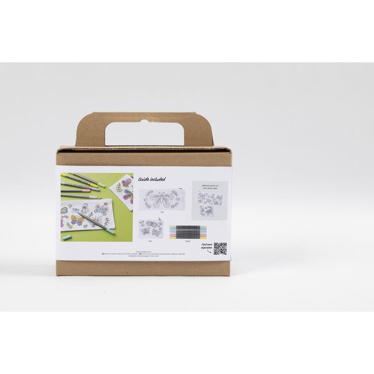 Produktbild: Creativ Company Mini Kreativ Set Stoffbemalen, Schmetterlinge, Pastellfarben