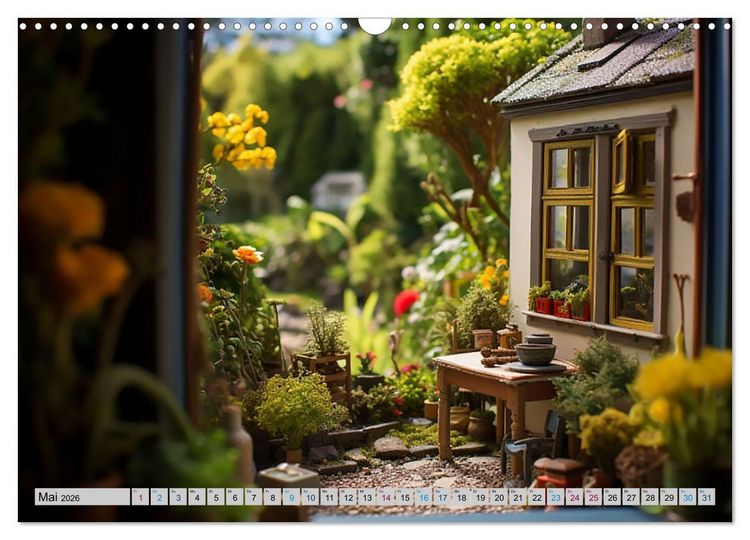 Produktbild: Gem&uuml;tliche Miniwelten (Wandkalender 2026 DIN A3 quer), CALVENDO Monatskalender