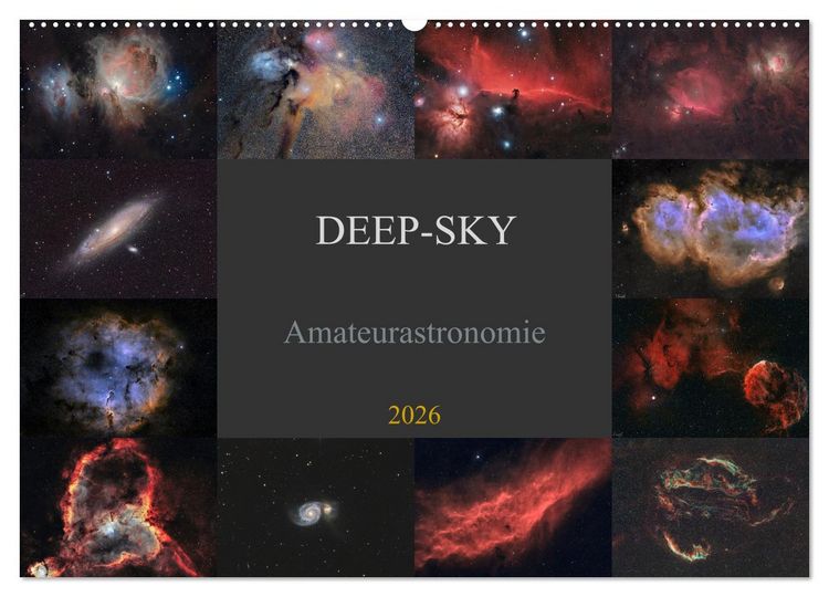 Produktbild: Deep-Sky Amateurastronomie (Wandkalender 2026 DIN A2 quer), CALVENDO Monatskalender
