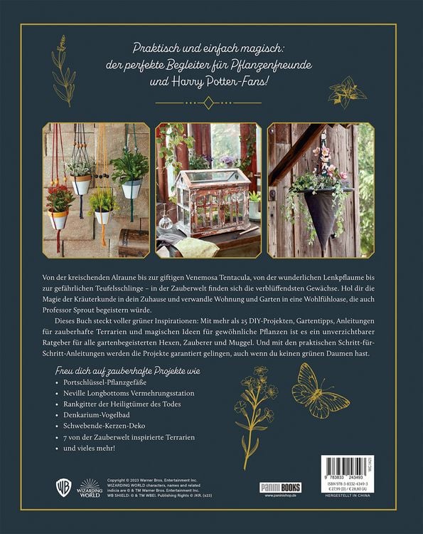 Produktbild: Aus den Filmen zu Harry Potter: Magische Kr&auml;uterkunde - Zauberhafte DIY-Projekte, Terrarien und viele weitere gr&uuml;ne Inspirationen
