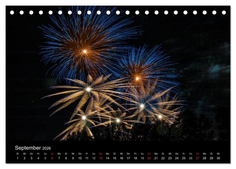 Produktbild: Das Feuerwerk (Tischkalender 2026 DIN A5 quer), CALVENDO Monatskalender