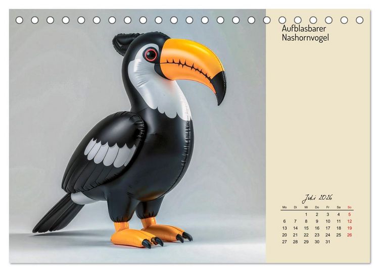Produktbild: Vogelwelt, lustig, bunt und verspielt (Tischkalender 2026 DIN A5 quer), CALVENDO Monatskalender