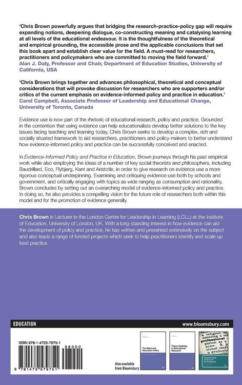 Produktbild: Evidence-Informed Policy and Practice in Education