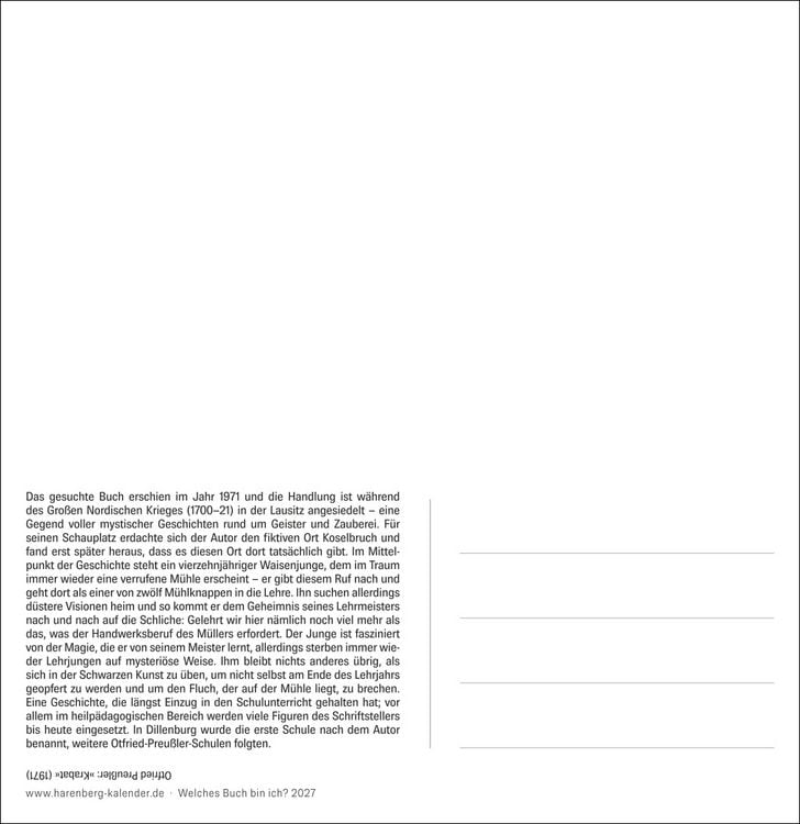 Produktbild: Welches Buch bin ich? Premium-Postkartenkalender 2027 - Literarischer R&auml;tselkalender