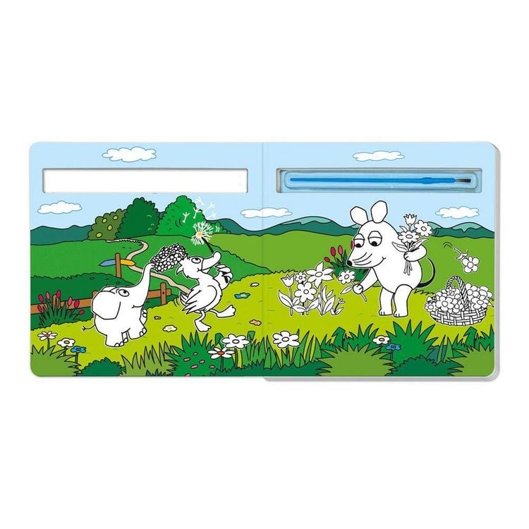Produktbild: Tr&ouml;tsch Die Maus Malbuch mit Pinsel Mein erstes Zaubermalbuch