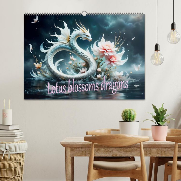 Produktbild: Lotus blossom dragons (Wall Calendar 2027 DIN A2 landscape), CALVENDO 12 Month Wall Calendar