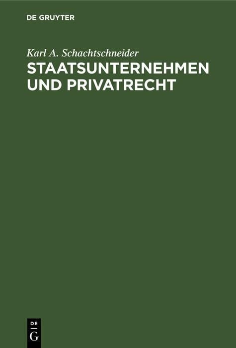 Produktbild: Staatsunternehmen und Privatrecht