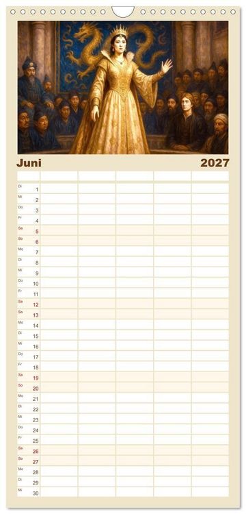 Produktbild: Familienplaner 2027 - Die ber&uuml;hmtesten Opern der Welt mit 5 Spalten (Wandkalender, 21 x 45 cm) CALVENDO