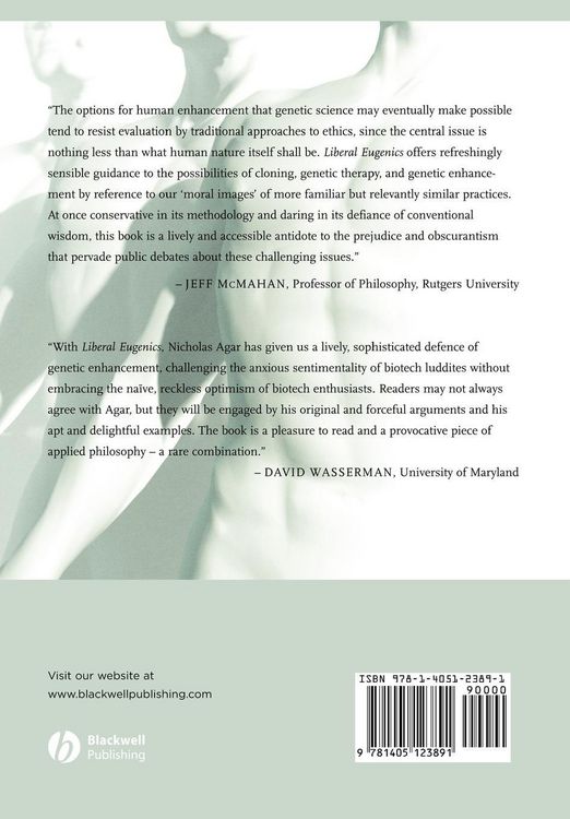 Produktbild: Agar, N: Liberal Eugenics