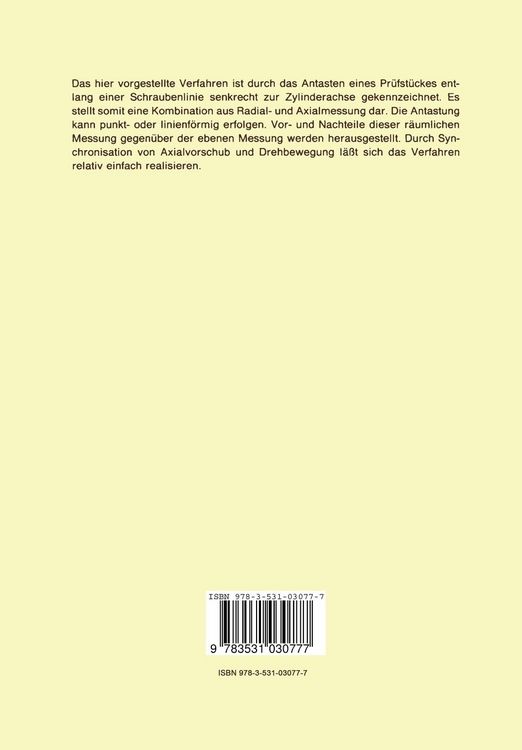 Produktbild: Messung der Zylinderformabweichung durch Abtastung der Mantellinie entlang einer Schraubenlinie