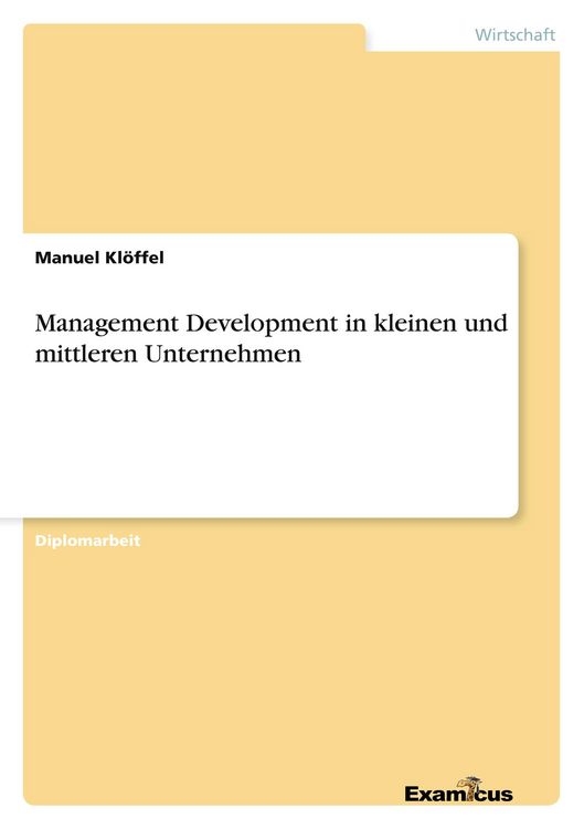 Produktbild: Management Development in kleinen und mittleren Unternehmen