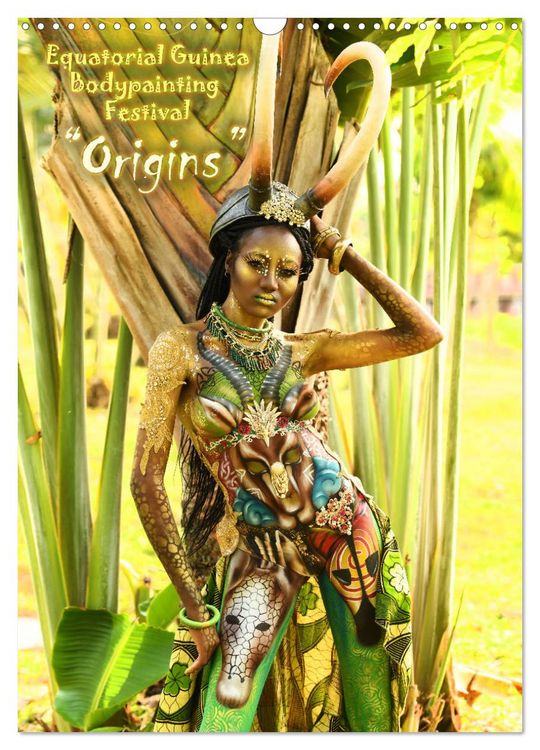 Produktbild: Equatorial Guinea Bodypainting Festival "Origins" (Wandkalender 2026 DIN A3 hoch), CALVENDO Monatskalender