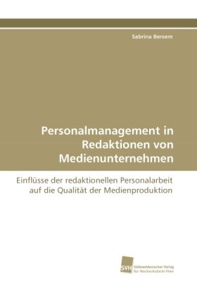 Produktbild: Bersem, S: Personalmanagement in Redaktionen von Medienunter