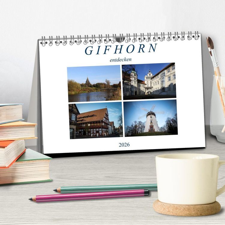 Produktbild: Gifhorn entdecken (Tischkalender 2026 DIN A5 quer), CALVENDO Monatskalender