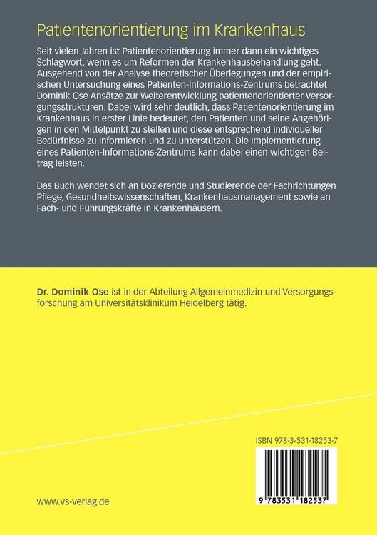 Produktbild: Patientenorientierung im Krankenhaus