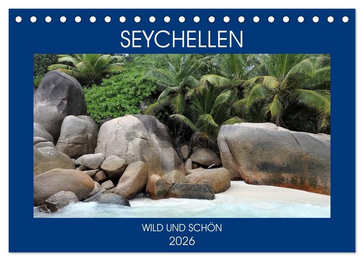 Produktbild: Seychellen - Wild und Sch&ouml;n (Tischkalender 2026 DIN A5 quer), CALVENDO Monatskalender