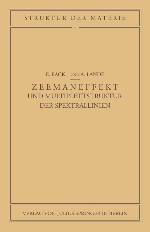 Produktbild: Zeemaneffekt und Multiplettstruktur der Spektrallinien