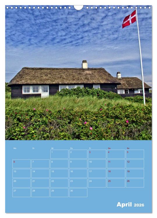 Produktbild: Nordseereise &ndash; J&uuml;tland in D&auml;nemark &ndash; Von Blavand bis Henne Strand (Wandkalender 2026 DIN A3 hoch), CALVENDO Monatskalender