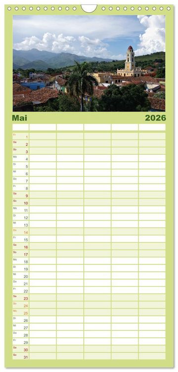 Produktbild: Familienplaner 2026 - Kuba - Ein ganzes Jahr Karibikflair mit 5 Spalten (Wandkalender, 21 x 45 cm) CALVENDO