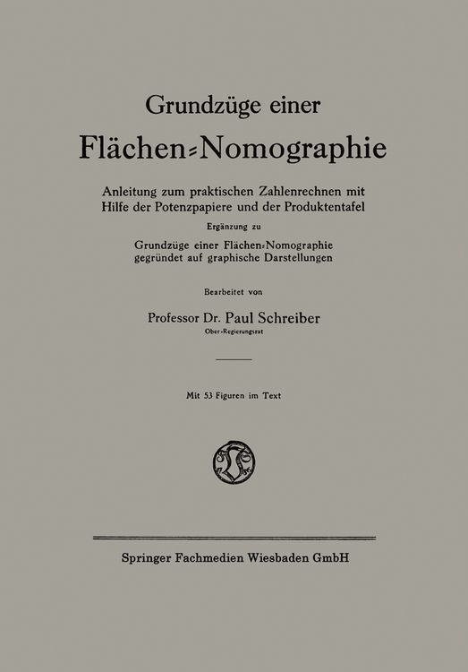 Produktbild: Grundz&uuml;ge einer Fl&auml;chen-Nomographie