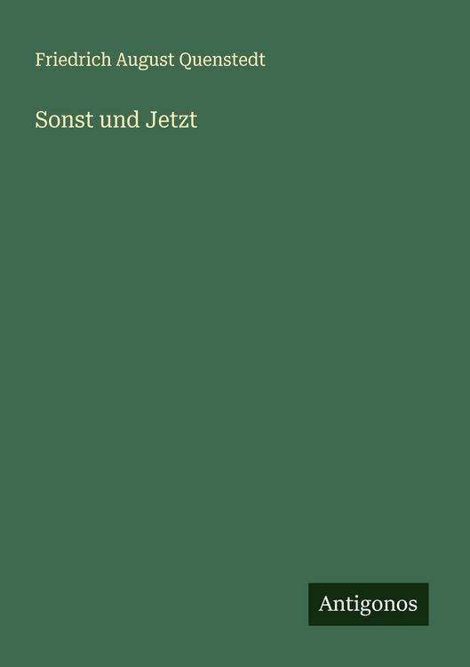 Produktbild: Sonst und Jetzt