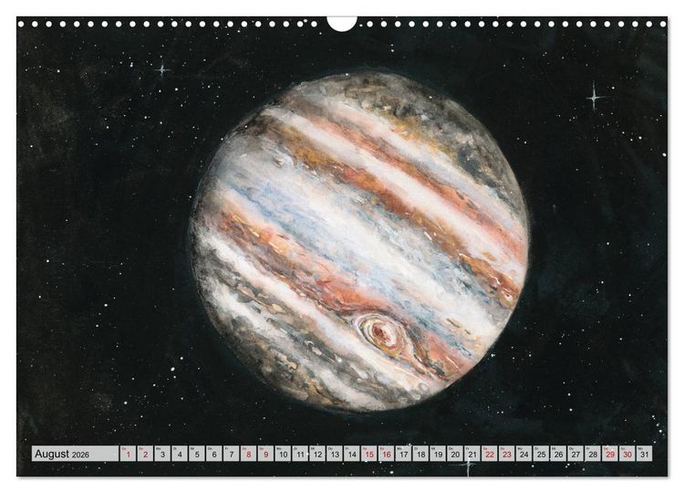 Produktbild: Gemaltes Weltall (Wandkalender 2026 DIN A3 quer), CALVENDO Monatskalender