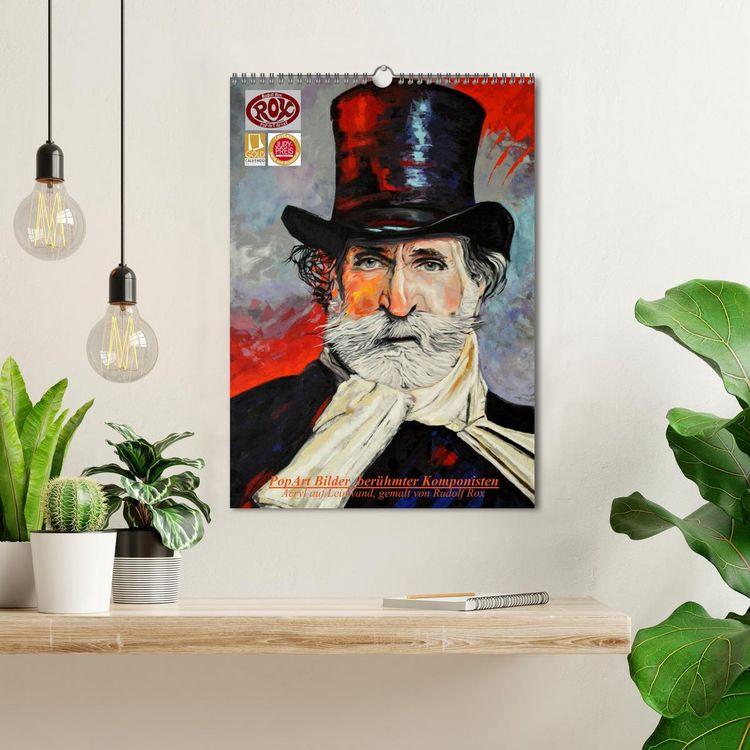 Produktbild: PopArt Bilder ber&uuml;hmter Komponisten (Wandkalender 2026 DIN A3 hoch), CALVENDO Monatskalender