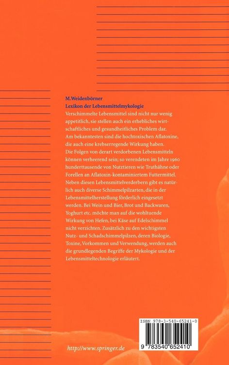 Produktbild: Lexikon der Lebensmittelmykologie