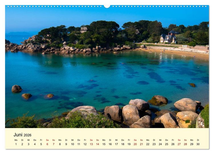Produktbild: Einzigartige C&ocirc;te Granit Rose (Wandkalender 2026 DIN A2 quer), CALVENDO Monatskalender