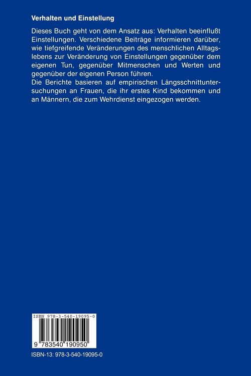 Produktbild: Verhalten und Einstellung