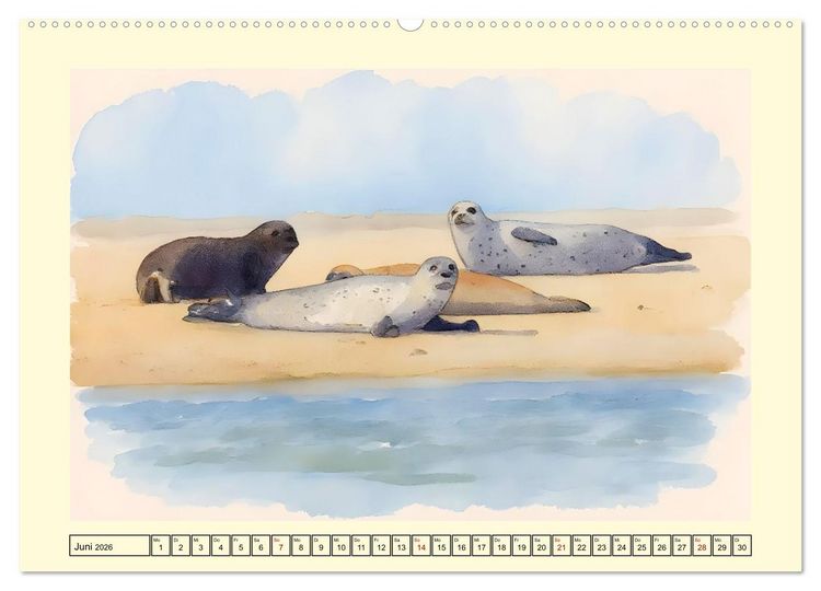 Produktbild: BORKUM Perle der Nordsee (Wandkalender 2026 DIN A2 quer), CALVENDO Monatskalender