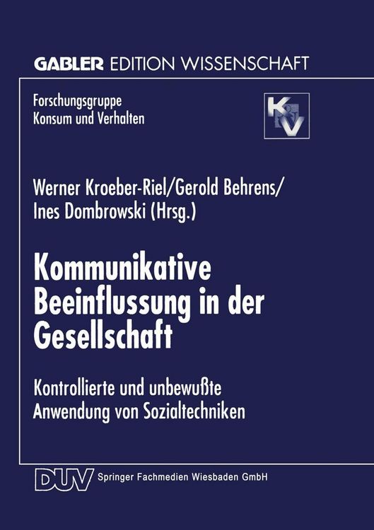 Produktbild: Kommunikative Beeinflussung in der Gesellschaft