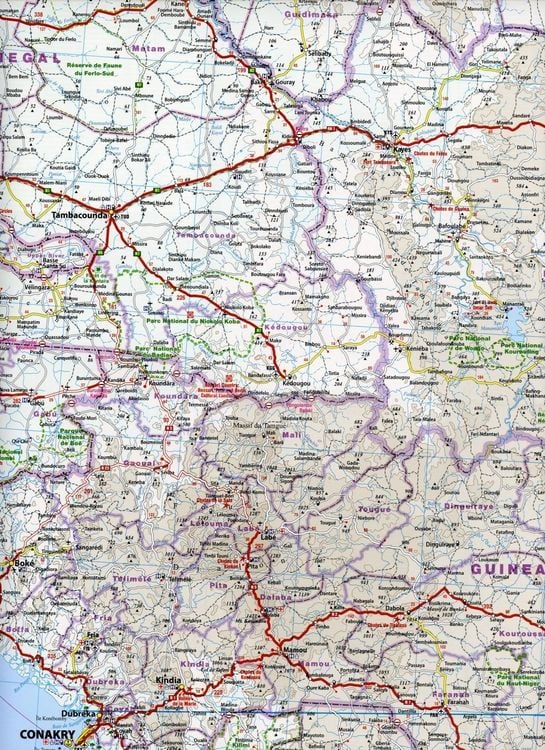 Produktbild: Reise Know-How Landkarte Westafrika, K&uuml;stenl&auml;nder (1:2.200.000) : von Senegal bis Nigeria