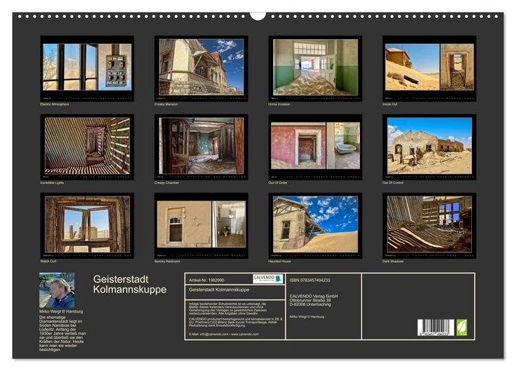 Produktbild: Geisterstadt Kolmannskuppe (Wandkalender 2026 DIN A2 quer), CALVENDO Monatskalender
