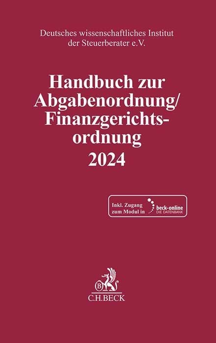 Produktbild: Handbuch zur Abgabenordnung / Finanzgerichtsordnung 2024. AO / FGO 2024