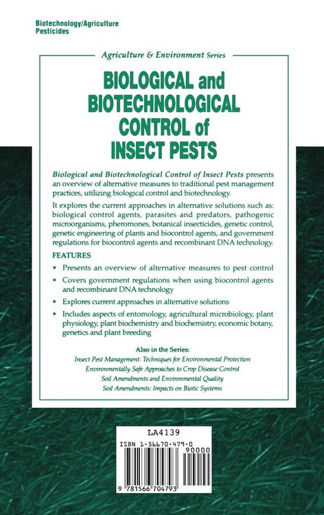 Produktbild: Biological and Biotechnological Control of Insect Pests