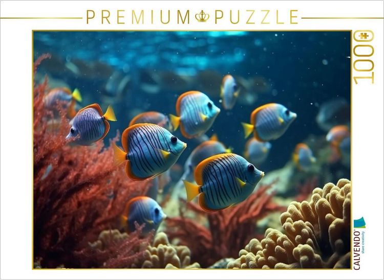 Produktbild: CALVENDO Puzzle Blau und Orange | 1000 Teile Lege-Gr&ouml;&szlig;e 64x48cm Foto-Puzzle f&uuml;r gl&uuml;ckliche Stunden