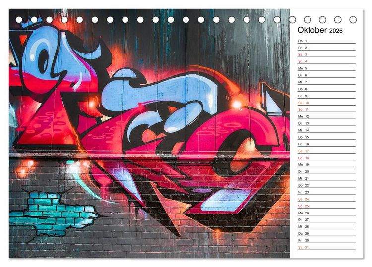 Produktbild: Graffiti (Tischkalender 2026 DIN A5 quer), CALVENDO Monatskalender