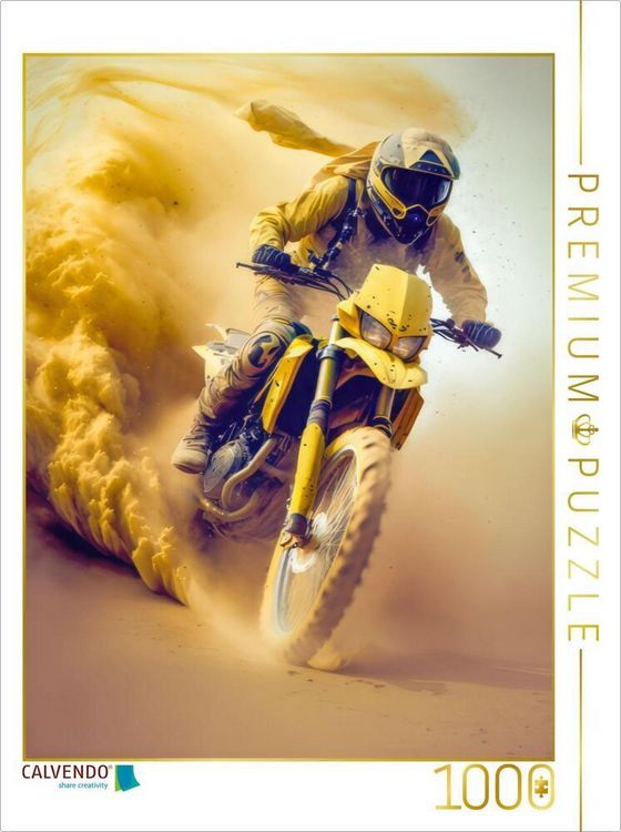 Produktbild: CALVENDO Puzzle Motorradrennen in der W&uuml;ste | 1000 Teile Lege-Gr&ouml;&szlig;e 64x48cm Foto-Puzzle f&uuml;r gl&uuml;ckliche Stunden