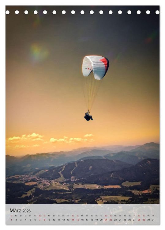 Produktbild: Paragliding - einfach Spa&szlig; (Tischkalender 2026 DIN A5 hoch), CALVENDO Monatskalender