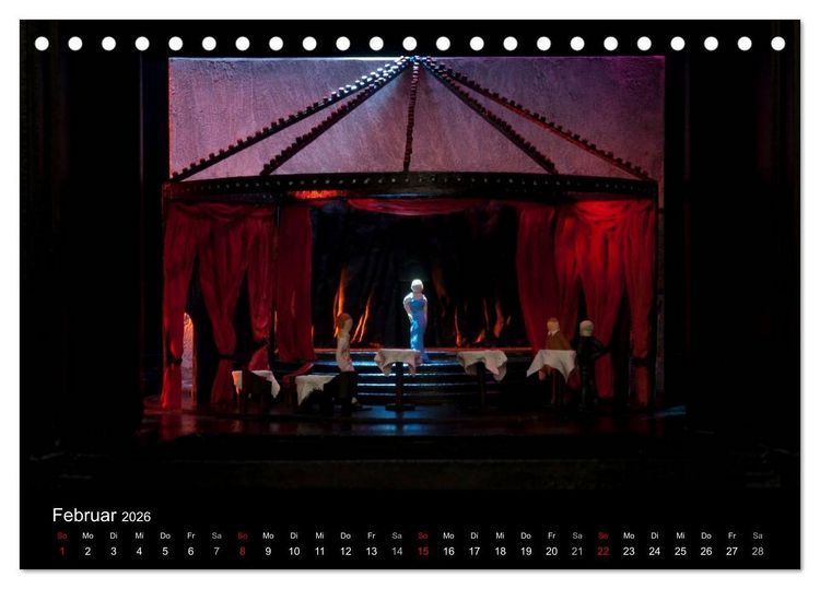 Produktbild: B&uuml;hnenbildmodelle (Tischkalender 2026 DIN A5 quer), CALVENDO Monatskalender