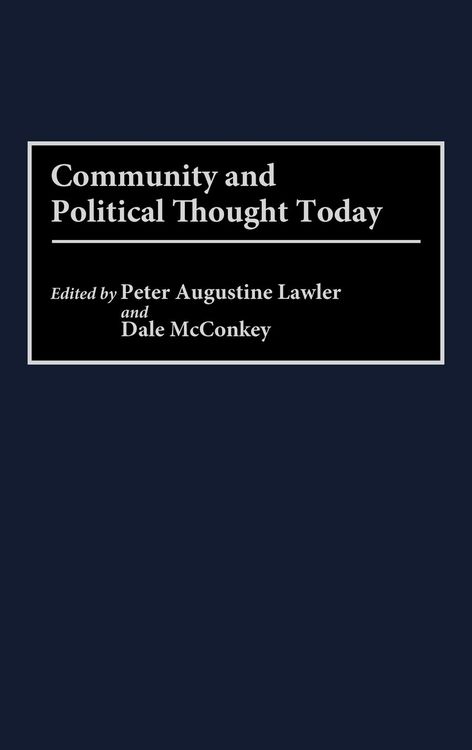 Produktbild: Community and Political Thought Today
