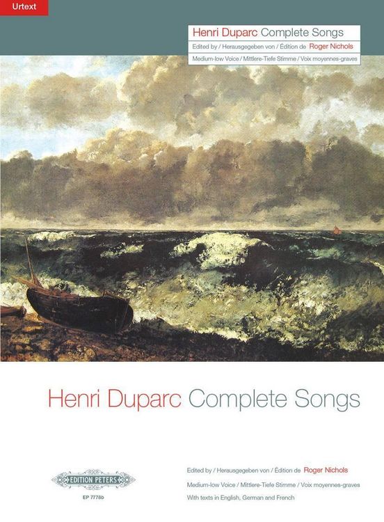 Produktbild: Duparc, H: Complete Songs (Medium/Low Voice) for Voice and P