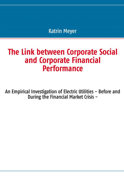 Produktbild: The Link between Corporate Social and Corporate Financial Performance