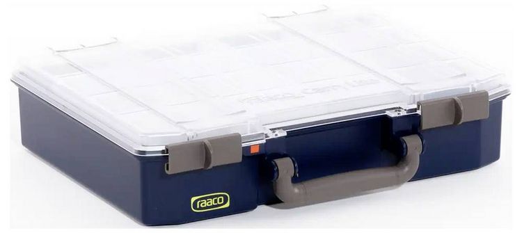 Produktbild: raaco CarryLite 80 4x8-9 Sortimentskoffer (B x H x T) 337 x 79 x 278 mm Anzahl F&auml;cher: 9 Inhalt 1 St.