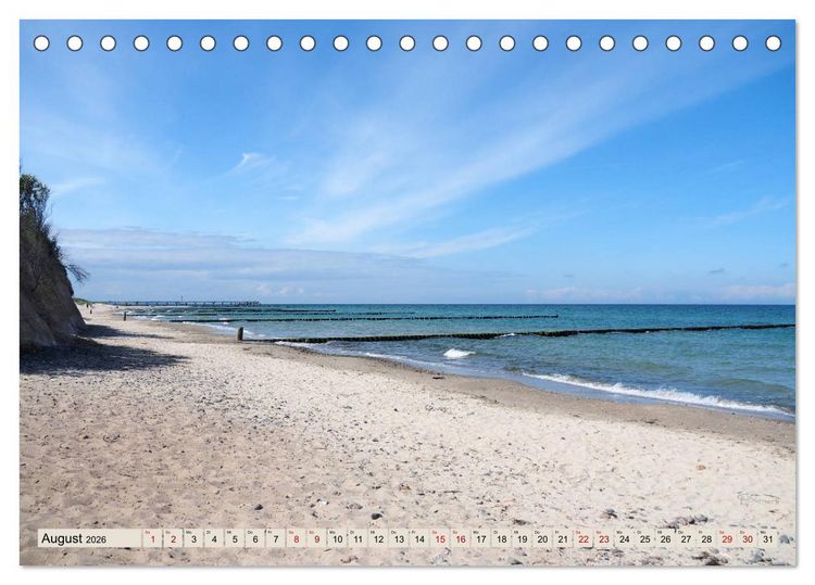 Produktbild: Ostseebad Wustrow K&uuml;stenimpressionen (Tischkalender 2026 DIN A5 quer), CALVENDO Monatskalender