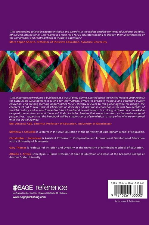 Produktbild: The SAGE Handbook of Inclusion and Diversity in Education