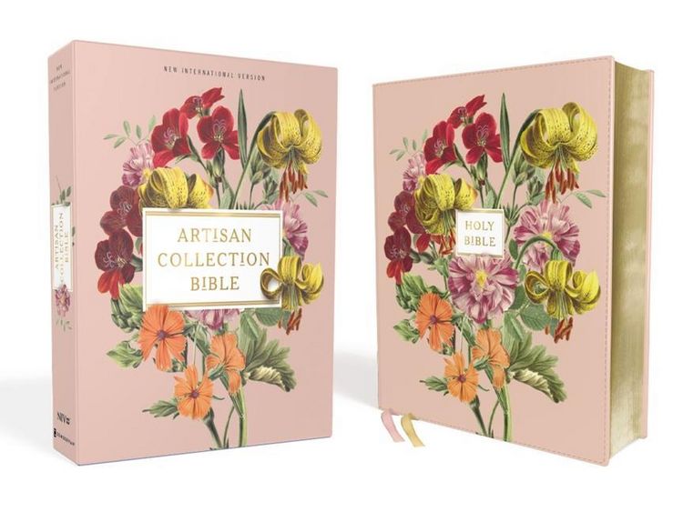 Produktbild: Niv, Artisan Collection Bible, Leathersoft, Blush Floral, Red Letter Edition, Comfort Print