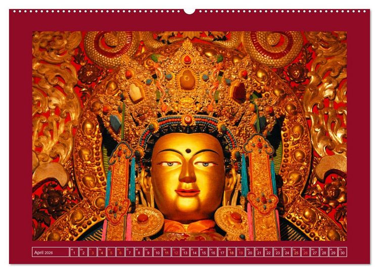 Produktbild: Buddhas & Bhodisattvas (hochwertiger Premium Wandkalender 2026 DIN A2 quer), Kunstdruck in Hochglanz